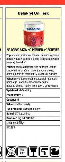 Balakryl Uni lesk - UNI HOBBY akcniletaky.com