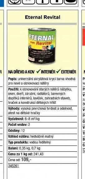 Eternal Revital - UNI HOBBY akcniletaky.com