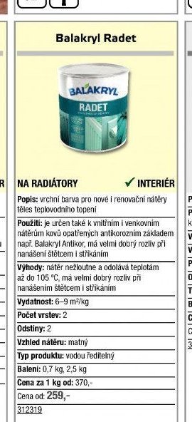 Balakryl Radet - UNI HOBBY akcniletaky.com