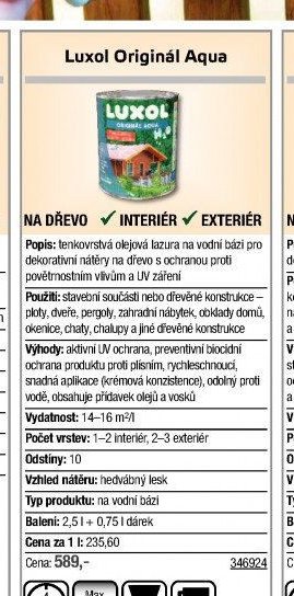 Luxol Originál Aqua - UNI HOBBY akcniletaky.com