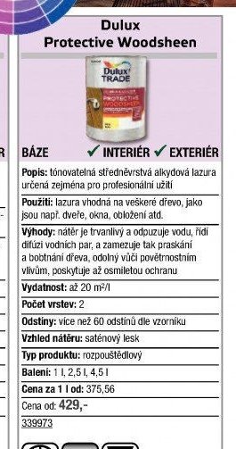 Dulux Protective Woodsheen - UNI HOBBY akcniletaky.com