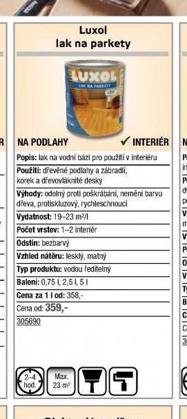 Luxol lak na parkety - UNI HOBBY akcniletaky.com