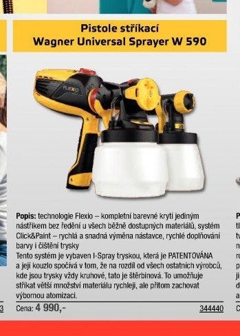 Pistole stříkací Wagner Universal Sprayer W 590 - UNI HOBBY akcniletaky.com