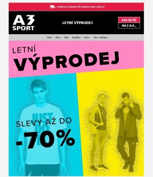 akční leták A3 SPORT 9.6.2021-18.6.2021