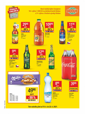 akční leták Globus 10.6.2021-16.6.2021