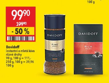 Davidoff instantní a mletá káva