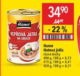 Hamé Vepřová játra na cibulce