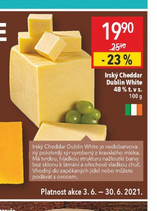 Irský Cheddar Dublin White