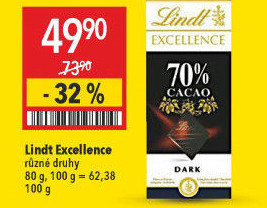 Čokoláda Excellence Lindt