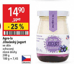 Jogurt ochucený jihočeský Agro-La