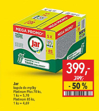 Kapsle do myčky Platinum Plus Jar