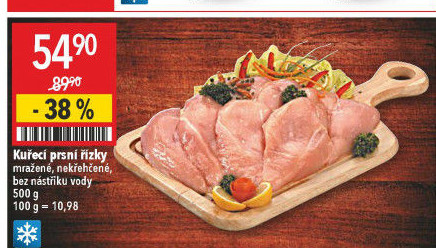 Kuřecí prsní řízky mražené