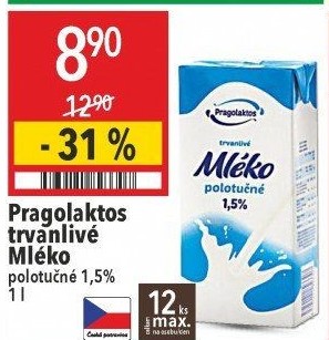 Mléko trvanlivé Pragolaktos- 1,5% polotučné