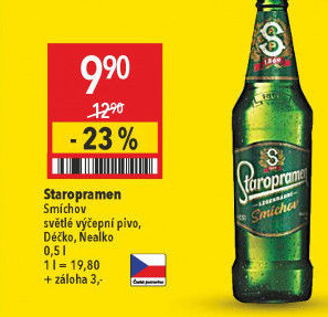 Pivo světlé výčepní 10° Smíchov Staropramen