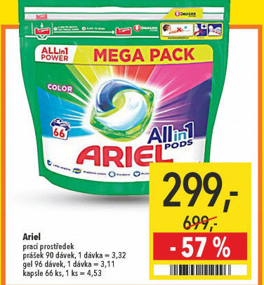 Prací kapsle All in 1 Ariel
