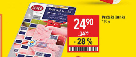 Šunka pražská nejvyšší jakosti LE&amp