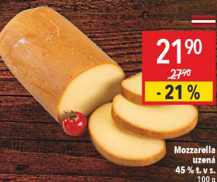 Sýr Mozzarella cihla uzená 45%