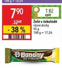 Tyčinka Banány v čokoládě Orion