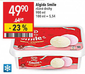 Zmrzlina ve vaničce Smile Algida