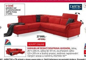 Variabilní sedací souprava Avignon - ASKO akcniletaky.com