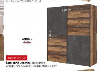 Šatní skříň Dederick - ASKO akcniletaky.com