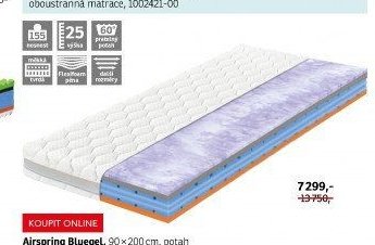 Matrace Airspring Bluegel, 90x200 cm - ASKO akcniletaky.com
