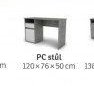 PC stůl 120x76x50 cm - ASKO akcniletaky.com