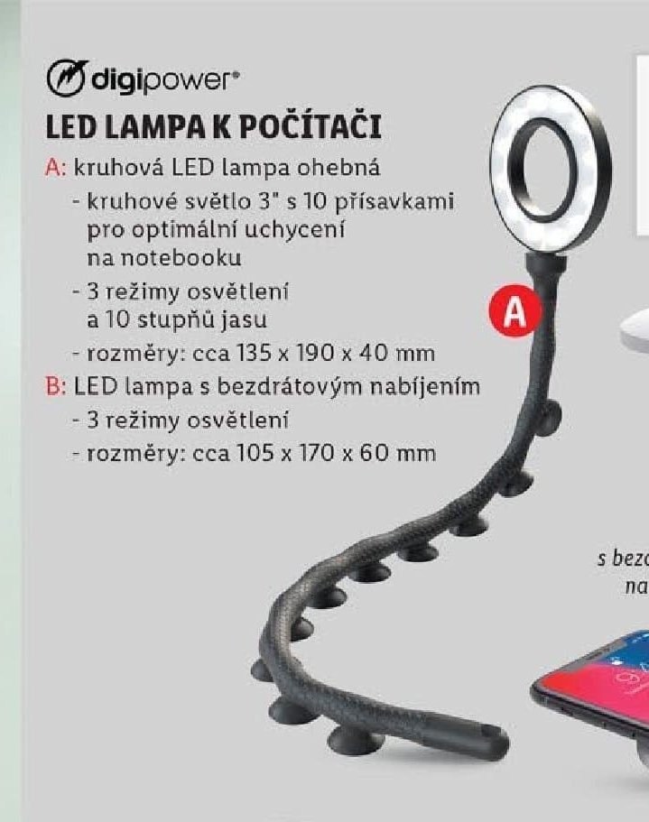 digipower LED lampa k počítači A (kruhová)