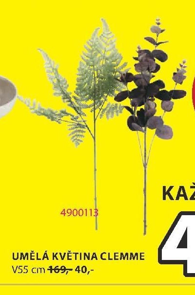 UMĚLÁ KVĚTINA CLEMME - Jysk akcniletaky.com