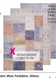 Tkaný koberec KABUL 2, MISSISSIPPI a TINA