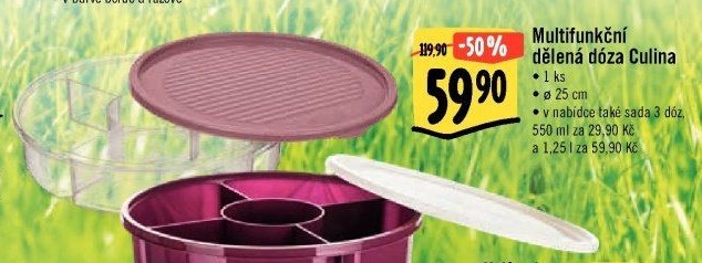 Dóza na potraviny dělená Culina