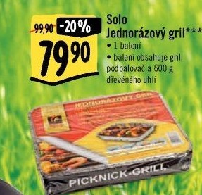 Jednorázový gril Solo