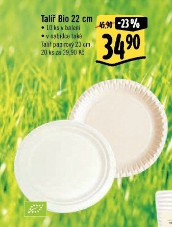 Jednorázový talíř bio