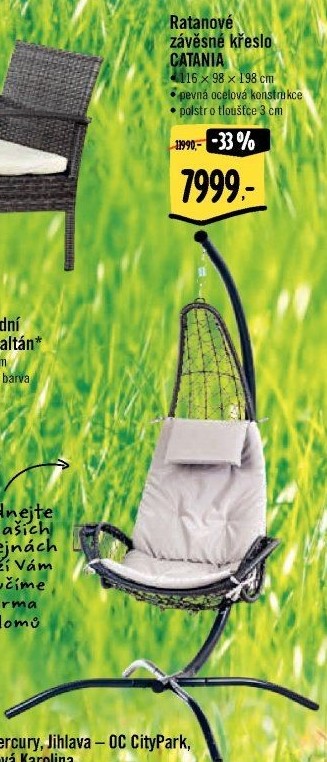Křeslo závěsné Catania