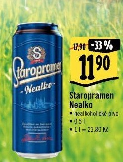 Nealkoholické pivo Staropramen