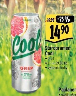 Pivo ochucené Staropramen Cool