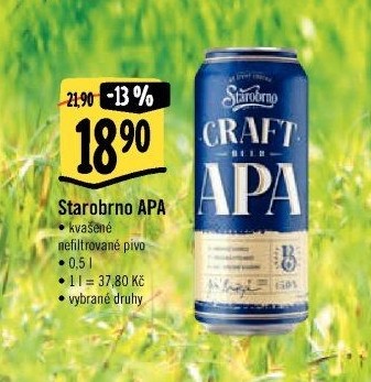 Pivo speciální Craft APA Starobrno