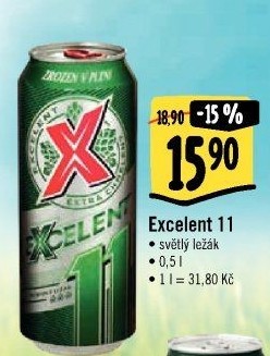 Pivo světlý ležák 11° Excelent