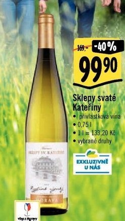 Vína Sklepy svaté Kateřiny - přívlastková