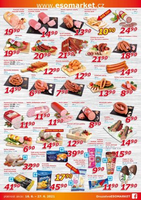 akční leták ESO MARKET 16.6.2021-27.6.2021
