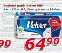 Toaletní papír 3vrstvý Velvet