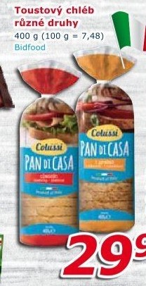 Italský toustový chléb Pan di Casa Colussi