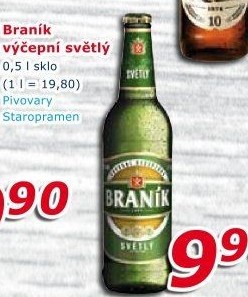 Pivo světlé výčepní 10° Braník