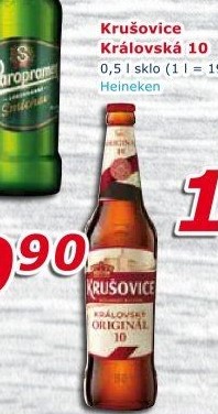 Pivo světlé výčepní Originál Královská 10° Krušovice