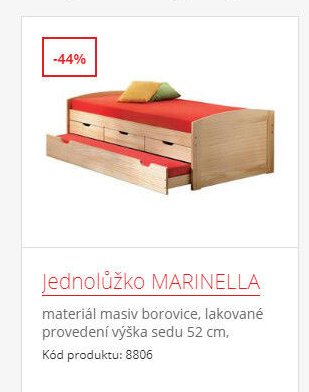 Jednolůžko MARINELLA - IDEA nábytek akcniletaky.com