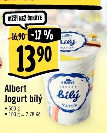 Albert Jogurt bílý