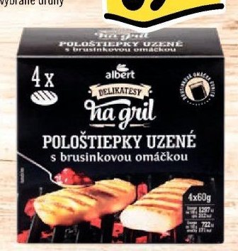 Albert Pološtiepky uzené s brusinkovou omáčkou