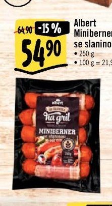 Albert Miniberner se slaninou a sýrem