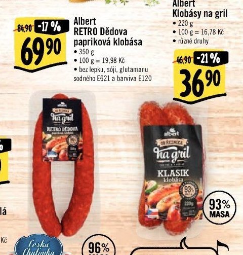 Albert RETRO Dědova papriková klobása