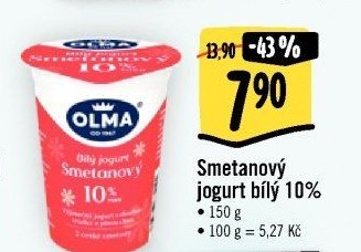 Bílý jogurt smetanový Olma